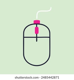 computer mouse vector and illustration icon