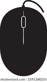 Computer Mouse Vector Illustration, Isolated on White Background