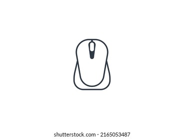Computer Mouse Vector Isolated Emoticon. Computer Mouse Icon