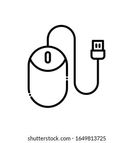 Computer Mouse Vector Line Icon. illustration Style EPS 10 File