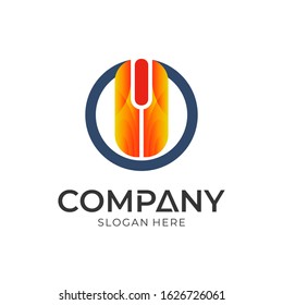 Computer mouse vector logo design. Computer device icon template