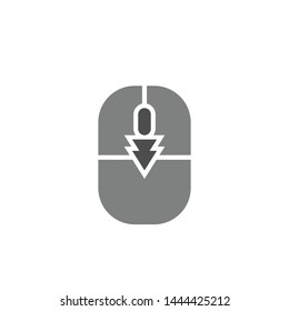 Computer mouse wheel scrolling downwards