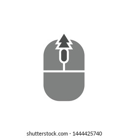 Computer mouse wheel scrolling upwards