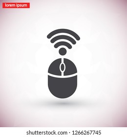 Computer mouse Wi fi icon vector