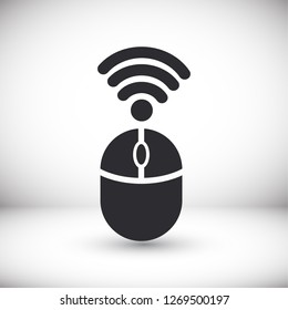 Computer mouse Wi fi icon vector