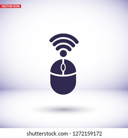 Computer mouse Wi fi icon vector