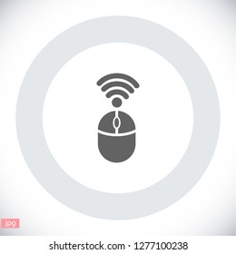 Computer mouse Wi fi icon vector
