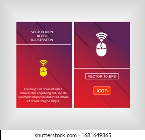 Computer mouse Wi fi icon vector . Lorem Ipsum Flat Design