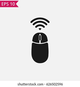Computer mouse wifi icon Vector.