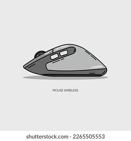 computer mouse wireless in simple graphic
