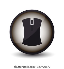 Computer mouse without a wire circle icon modern design isolated on white background