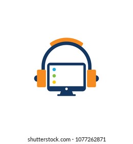 Computer Music Logo Icon Design