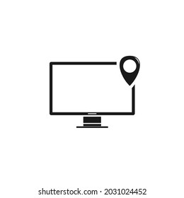 computer and the navigation icon above it