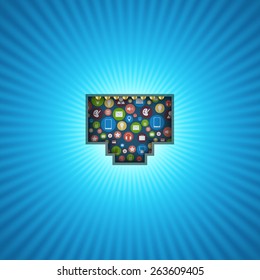 Computer network background. Technology Concept.