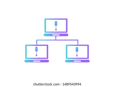 computer network concept . vector illustration