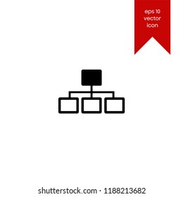 Computer network connection vector icon