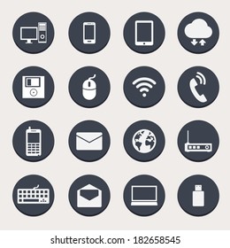 Computer Network Connections Icons Set