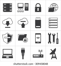 computer network and database icon
