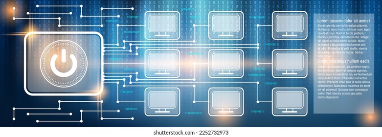 Computer network, database, remote servers, catalog structure vector concept illustration. Web banner, header design template