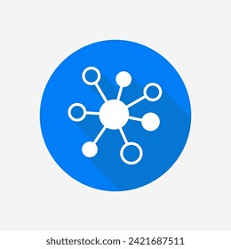 Computer network flat vector icon. Connection icon.