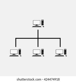 Computer network icon.