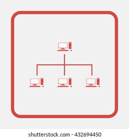 Computer network icon.