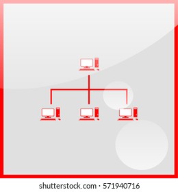 Computer network icon.