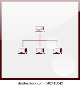Computer network icon.
