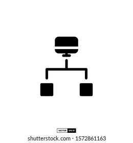 Computer network icon, design inspiration vector template for interface and any purpose