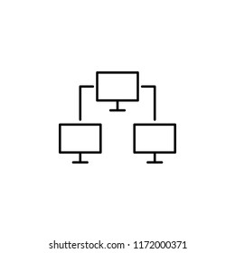 computer network icon. Element of business icon for mobile concept and web apps. Thin line computer network icon can be used for web and mobile