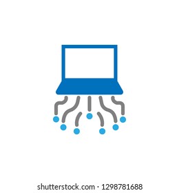 Computer and network icon. Element of education icon for mobile concept and web apps. Detailed Computer and network icon can be used for web and mobile