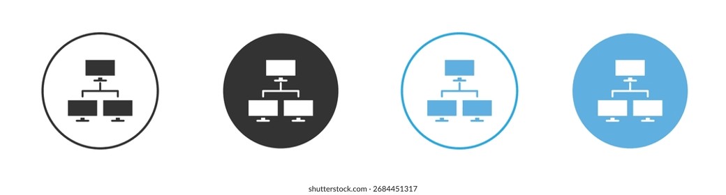 Computer network icon. Graphic icon design template