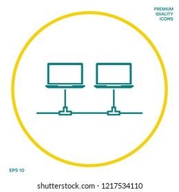 Computer network Icon. Graphic elements for your design