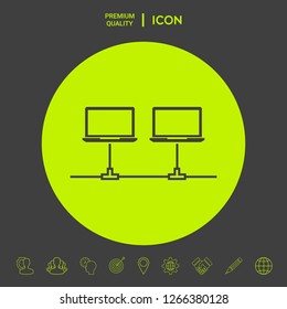 Computer network Icon. Graphic elements for your design