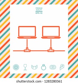 Computer network Icon. Graphic elements for your design