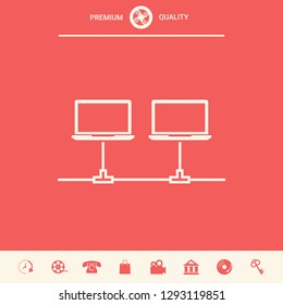 Computer network Icon. Graphic elements for your design