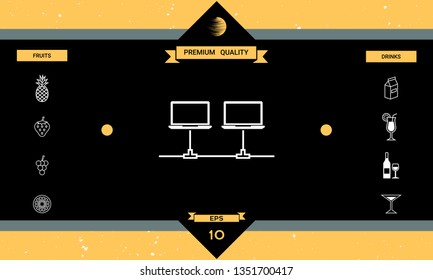 Computer network Icon. Graphic elements for your design