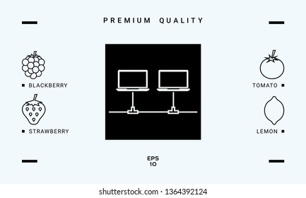 Computer network Icon. Graphic elements for your design
