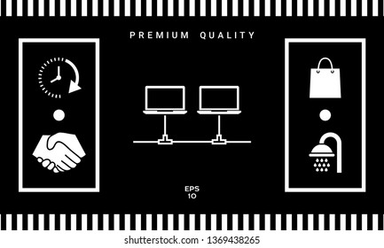 Computer network Icon. Graphic elements for your design