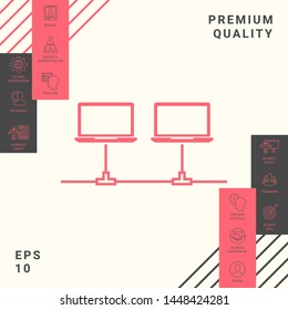 Computer network Icon. Graphic elements for your design