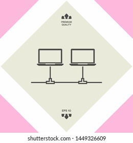 Computer network Icon. Graphic elements for your design