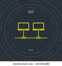 Computer network Icon. Graphic elements for your design