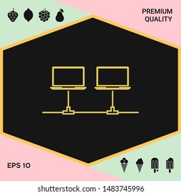 Computer network Icon. Graphic elements for your design