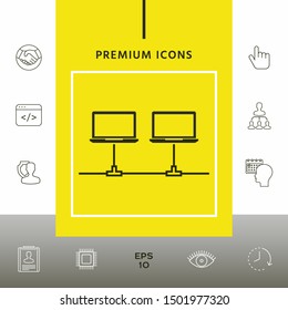 Computer network Icon. Graphic elements for your design