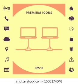 Computer network Icon. Graphic elements for your design