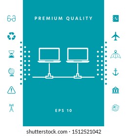 Computer network Icon. Graphic elements for your design