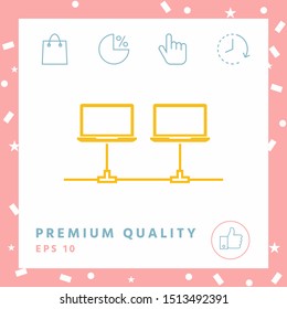 Computer network Icon. Graphic elements for your design