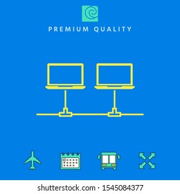Computer network Icon. Graphic elements for your design