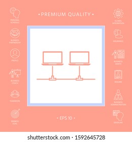 Computer network Icon. Graphic elements for your design