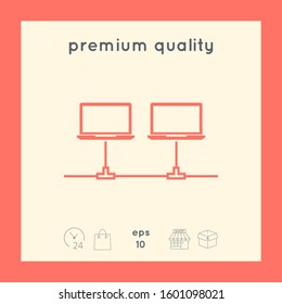 Computer network Icon. Graphic elements for your design
